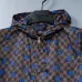 Louis Vuitton Damier Polka-Dot Hooded Jacket, Brown Blue #B67997