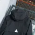 Moncler Embossed‑Logo Hooded Full‑Zip Windbreaker Jacket, Black #B68278