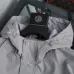 Moncler Graphic‑Logo Hooded Full‑Zip Utility Jacket, Light Gray #B68280