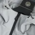Moncler Letter‑Print Hooded Full‑Zip Windbreaker Jacket, Cream White #B68283