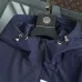 Moncler Letter‑Print Hooded Full‑Zip Windbreaker Jacket, Navy Blue #B68285