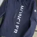 Moncler Letter‑Print Hooded Full‑Zip Windbreaker Jacket, Navy Blue #B68285