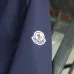 Moncler Letter‑Print Hooded Full‑Zip Windbreaker Jacket, Navy Blue #B68285