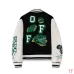 Off-White Black Wool White Sleeve Crocodile Embroidery Varsity Jacket #B68989