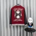 Off-White Runway Burgundy Cross Logo Embroidery Varsity Jacket #B68991