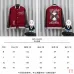 Off-White Runway Burgundy Cross Logo Embroidery Varsity Jacket #B68991