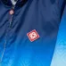Casablanca Men Gradient Hooded Zip‑Up Jacket | Blue‑White‑Red Gradient #B67965