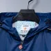 Casablanca Men Gradient Hooded Zip‑Up Jacket | Blue‑White‑Red Gradient #B67965
