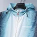 Casablanca Men Gradient Print Hooded Zip‑Up Jacket | Blue Gradient #B67959