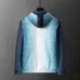 Casablanca Men Gradient Print Hooded Zip‑Up Jacket | Blue Gradient #B67959