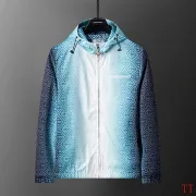 Casablanca Men Gradient Print Hooded Zip‑Up Jacket | Blue Gradient #B67959