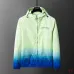 Casablanca Men Gradient Print Hooded Zip‑Up Jacket | Green‑Blue Gradient #B67960