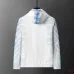 Casablanca Men Printed Hooded Zip‑Up Jacket | White‑Blue Print #B67961