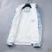 Casablanca Men Printed Hooded Zip‑Up Jacket | White‑Blue Print #B67961
