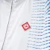 Casablanca Men Printed Hooded Zip‑Up Jacket | White‑Blue Print #B67961