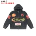Godspeed Distressed 13 Graphic Zip‑Up Hoodie Streetwear Jacket Black #B67651