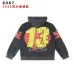 Godspeed Distressed 13 Graphic Zip‑Up Hoodie Streetwear Jacket Black #B67651