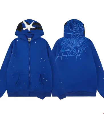 Spider‑5 Men Fleece‑Lined Zip‑Up Hooded Jacket, Royal Blue #B67973
