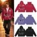 Vale Sport Equestrian Graphic Zip‑Up Hoodie Casual Jacket Red Purple Black #B67652