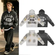 Valley Dreams 2000 Vintage Print Zip‑Up Hoodie Jacket, Multi‑Tone #B67639