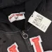 Valley High 14 Dreams Letter Print Zip‑Up Hoodie Street Jacket Black #B67655