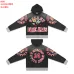 Valley High 14 Dreams Letter Print Zip‑Up Hoodie Street Jacket Black #B67655