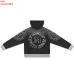 Valley High 14 Dreams Letter Print Zip‑Up Hoodie Street Jacket Black #B67655
