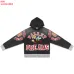 Valley High 14 Dreams Letter Print Zip‑Up Hoodie Street Jacket Black #B67655