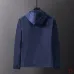 Prada Hooded Windbreaker Jacket Men Casual Zip‑Up Outerwear, Black, Navy Blue #B67984