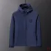 Prada Hooded Windbreaker Jacket Men Casual Zip‑Up Outerwear, Black, Navy Blue #B67984