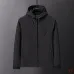 Prada Hooded Windbreaker Jacket Men Casual Zip‑Up Outerwear, Black, Navy Blue #B67984