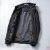 Prada Hooded Windbreaker Jacket Men Casual Zip‑Up Outerwear, Black, Navy Blue #B67984