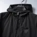 Prada Hooded Windbreaker Jacket Men Casual Zip‑Up Outerwear, Black, Navy Blue #B67984