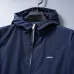 Prada Hooded Zip‑Up Windbreaker Jacket Men Casual Outerwear, Black, Navy Blue, Army Green #B67987