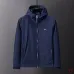 Prada Hooded Zip‑Up Windbreaker Jacket Men Casual Outerwear, Black, Navy Blue, Army Green #B67987