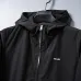Prada Hooded Zip‑Up Windbreaker Jacket Men Casual Outerwear, Black, Navy Blue, Army Green #B67987