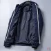 Prada Hooded Zip‑Up Windbreaker Jacket Men Casual Outerwear, Black, Navy Blue, Army Green #B67987