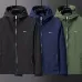Prada Hooded Zip‑Up Windbreaker Jacket Men Casual Outerwear, Black, Navy Blue, Army Green #B67987