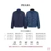 Prada Reversible Floral Print Stand Collar Jacket, Navy, Blue Floral #B68846