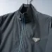 Prada Stand‑Collar Zip‑Up Jacket Men Casual Windproof Outerwear, Black, Bright Blue, Dark Gray #B67988