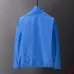 Prada Stand‑Collar Zip‑Up Jacket Men Casual Windproof Outerwear, Black, Bright Blue, Dark Gray #B67988