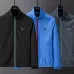 Prada Stand‑Collar Zip‑Up Jacket Men Casual Windproof Outerwear, Black, Bright Blue, Dark Gray #B67988