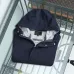Prada Triangle Logo Hooded Full‑Zip Windbreaker Jacket, Navy #B68270