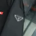 Prada Triangle Logo Red‑Tag Bomber Full‑Zip Jacket, Black #B68273