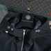 Prada Triangle Logo Red‑Tag Hooded Full‑Zip Windbreaker Jacket, Black #B68274