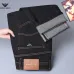 Armani Style Men's Black Denim Jeans, Eagle Logo Straight‑Leg Stretch Business Casual Long Pants #B67411