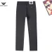 Armani Style Men's Black Denim Jeans, Embroidered Eagle Logo Straight‑Leg Stretch Business Casual Long Pants #B67405