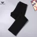 Armani Style Men's Black Slim Stretch Denim Jeans, Embroidered Eagle Logo Business Casual Long Pants #B67407