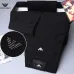 Armani Style Men's Black Slim Stretch Denim Jeans, Embroidered Eagle Logo Business Casual Long Pants #B67407