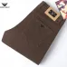 Armani Style Men's Brown Denim Jeans, Embroidered Eagle Logo Straight‑Leg Stretch Business Casual Pants #B67406